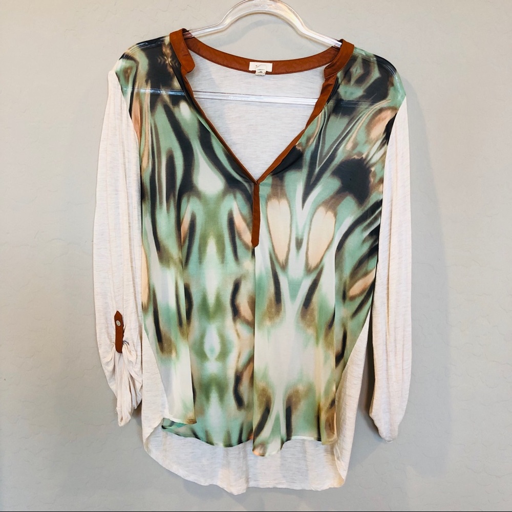 Tiny | Anthropologie Long Sleeve Marble Blouse